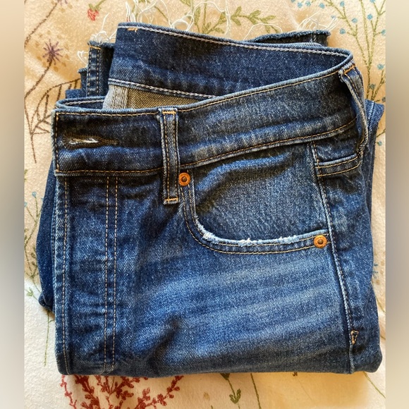 GAP Cheeky Straight High Rise jeans • size 27/4 • dark faded rinse • EUC - Picture 1 of 7